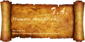 Thomasz Abelárd névjegykártya